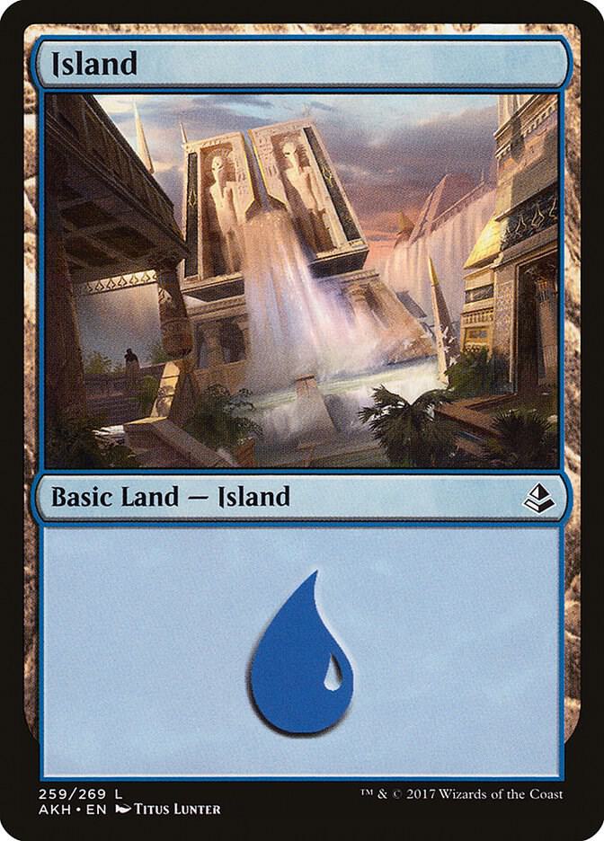 Island 259 card from Amonkhet