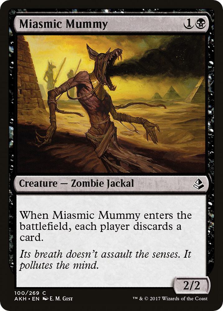 Miasmic Mummy 100 card from Amonkhet