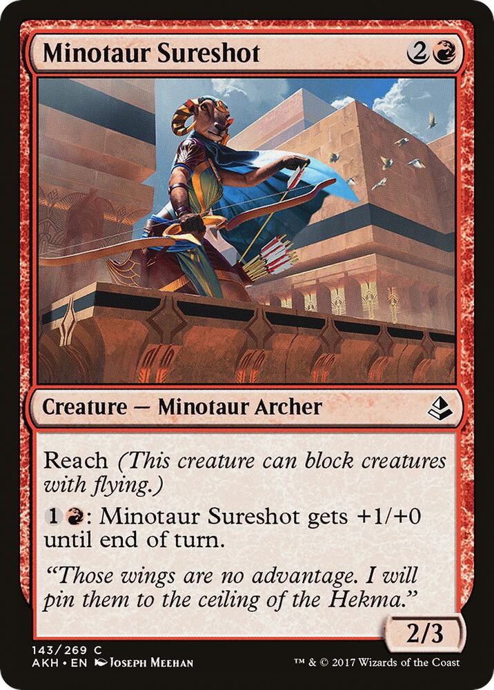 Minotaur Sureshot 143 card from Amonkhet