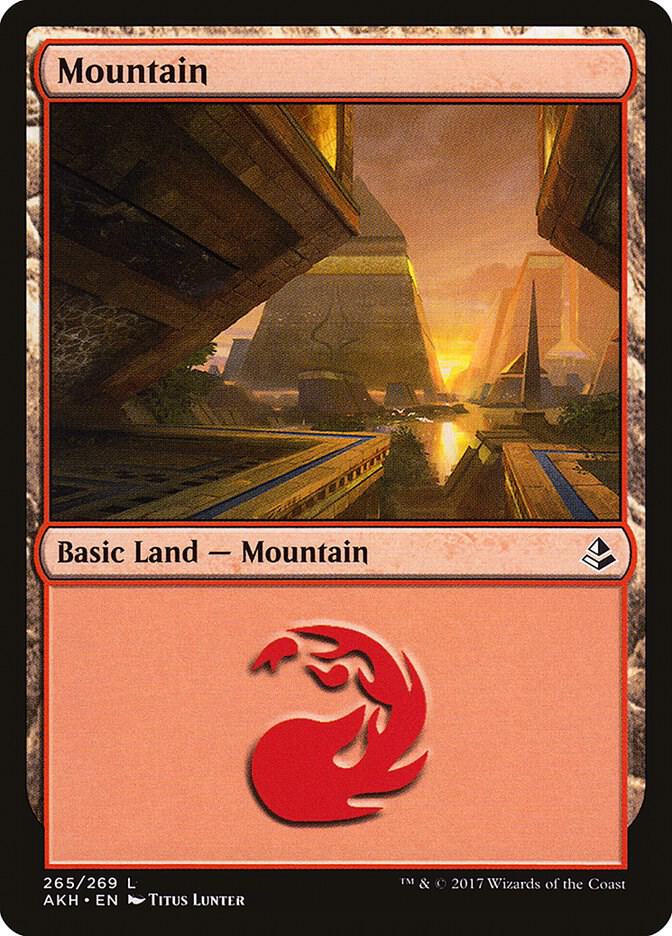 Mountain 265 card from Amonkhet