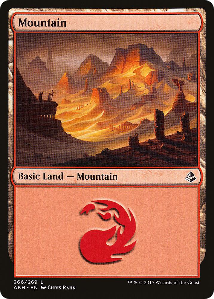 Mountain 266 card from Amonkhet