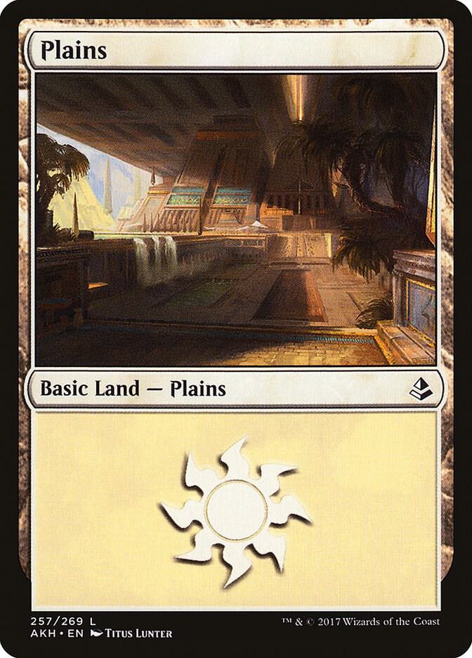Plains 257 card from Amonkhet