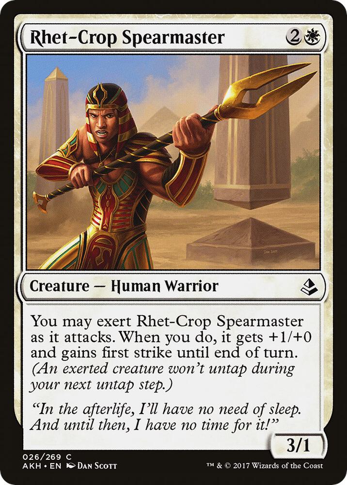 Rhet-Crop Spearmaster 26 card from Amonkhet