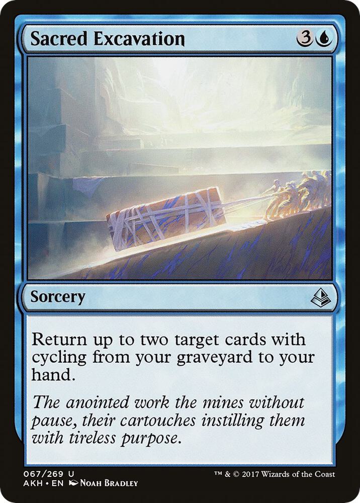 Sacred Excavation 67 card from Amonkhet