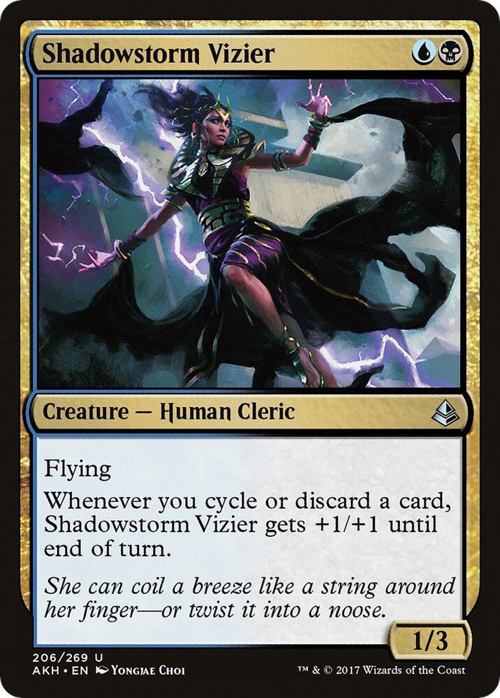 Shadowstorm Vizier 206 card from Amonkhet