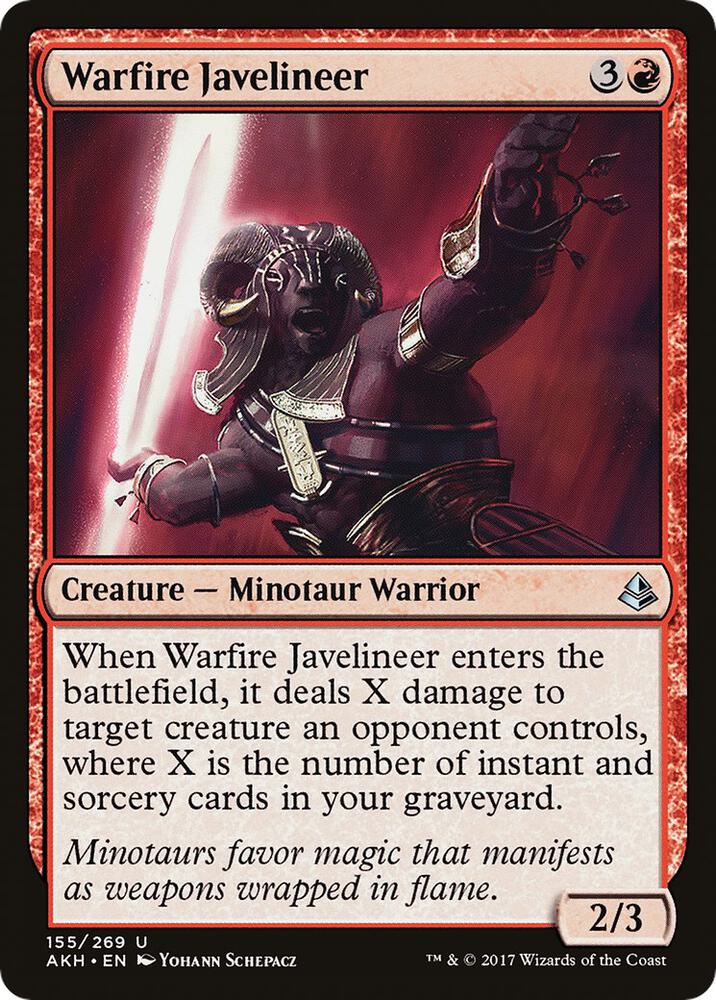 Warfire Javelineer 155 card from Amonkhet