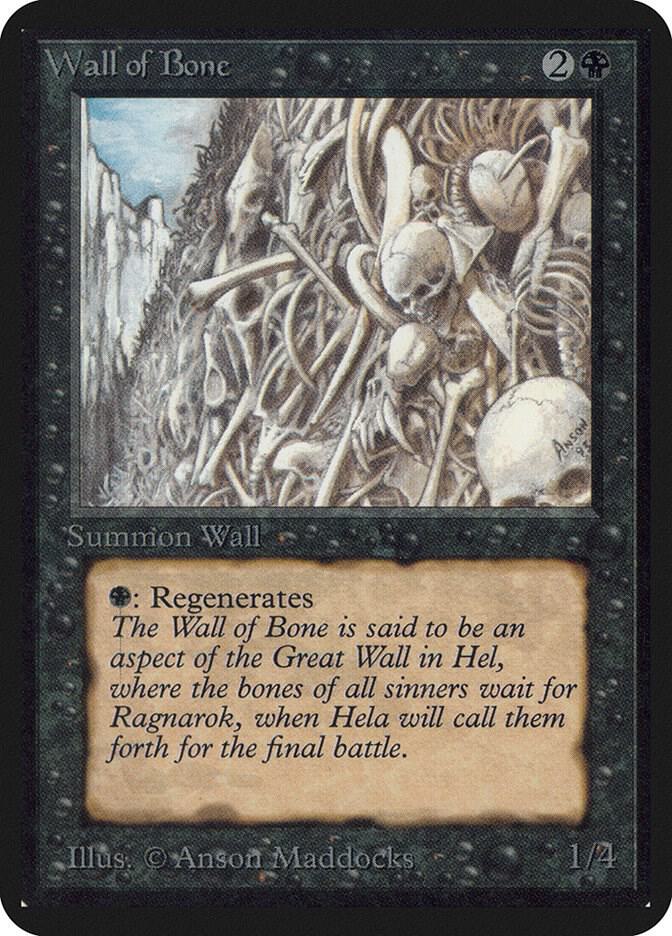 Wall of Bone card from Alpha Edition