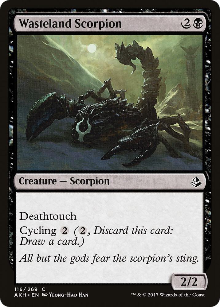 Wasteland Scorpion 116 card from Amonkhet