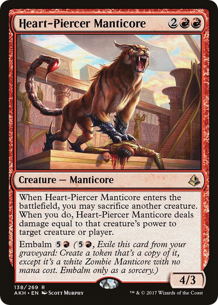 Heart-Piercer Manticore 138 card from Amonkhet