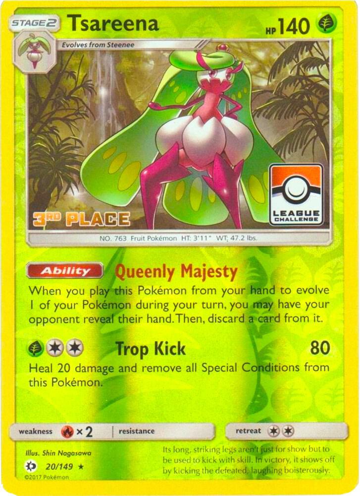 Tsareena - 20/149 (League Challenge) [3rd Place] 020/149 card from League & Championship Cards