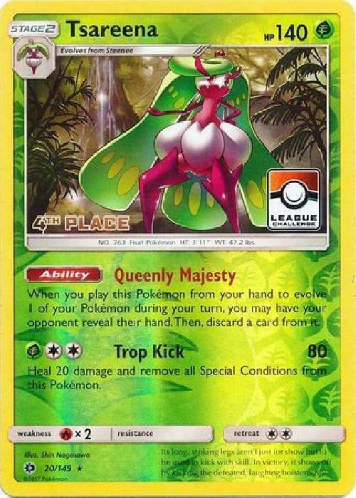 Tsareena - 20/149 (League Challenge) [4th Place] 020/149 card from League & Championship Cards