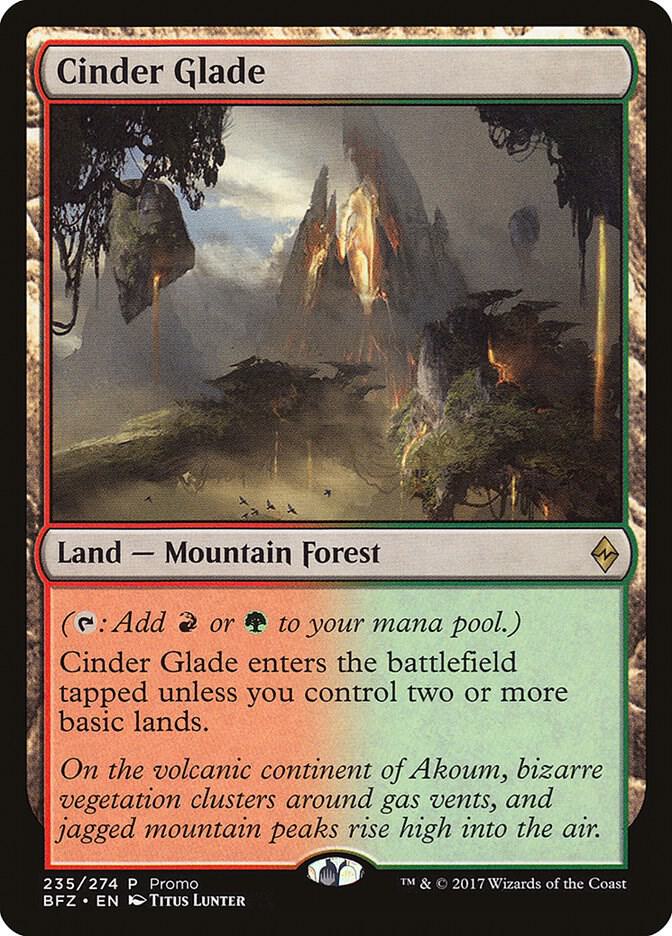 Cinder Glade 235 card from Standard Showdown Promos