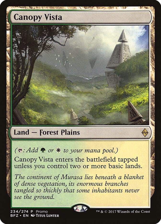 Canopy Vista 234 card from Standard Showdown Promos