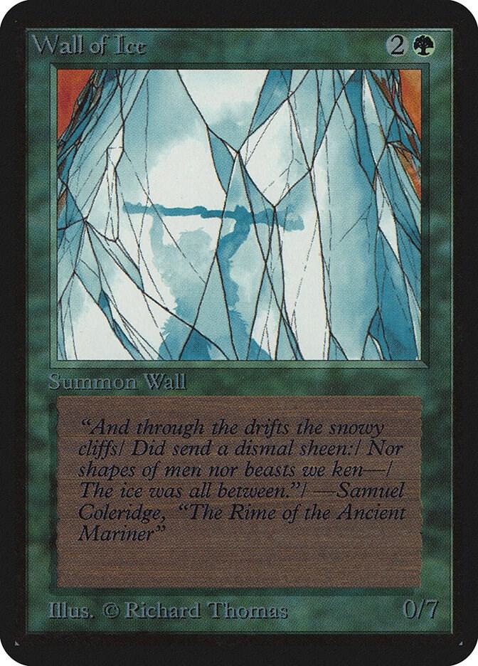 Wall of Ice card from Alpha Edition