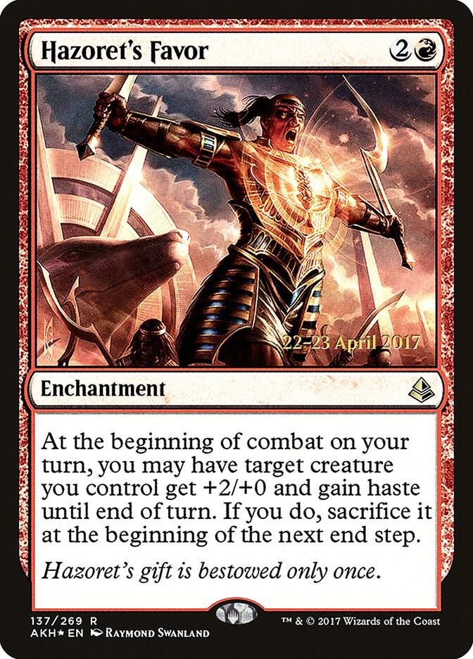 Hazoret's Favor 137 card from Prerelease Cards