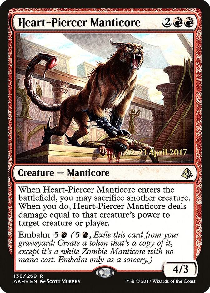 Heart-Piercer Manticore 138 card from Prerelease Cards