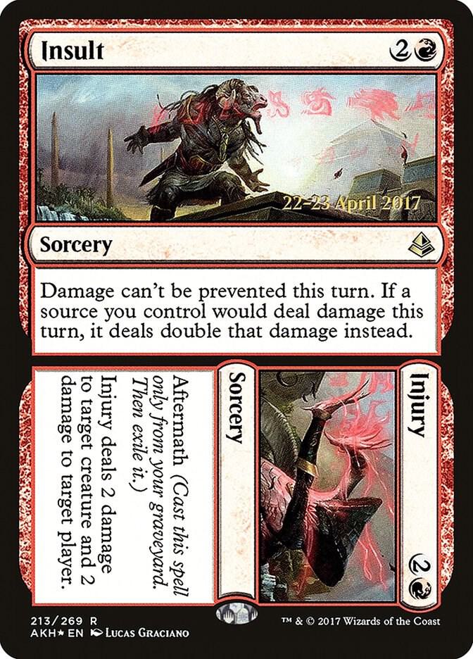 Insult // Injury 213 card from Prerelease Cards