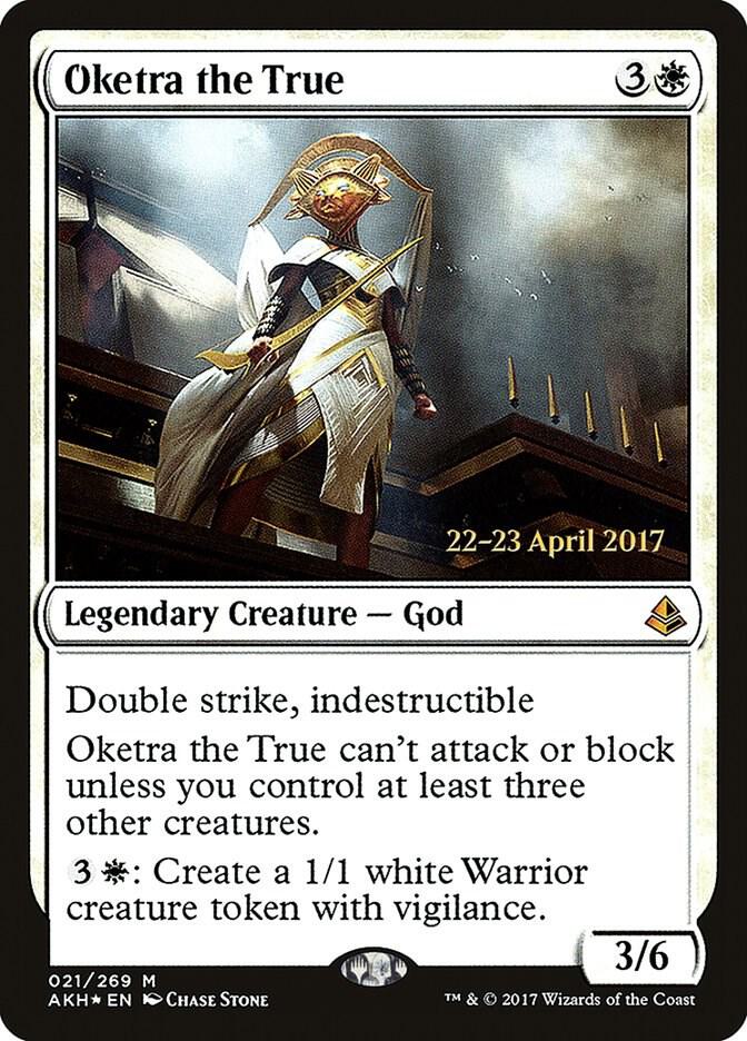 Oketra the True 21 card from Prerelease Cards