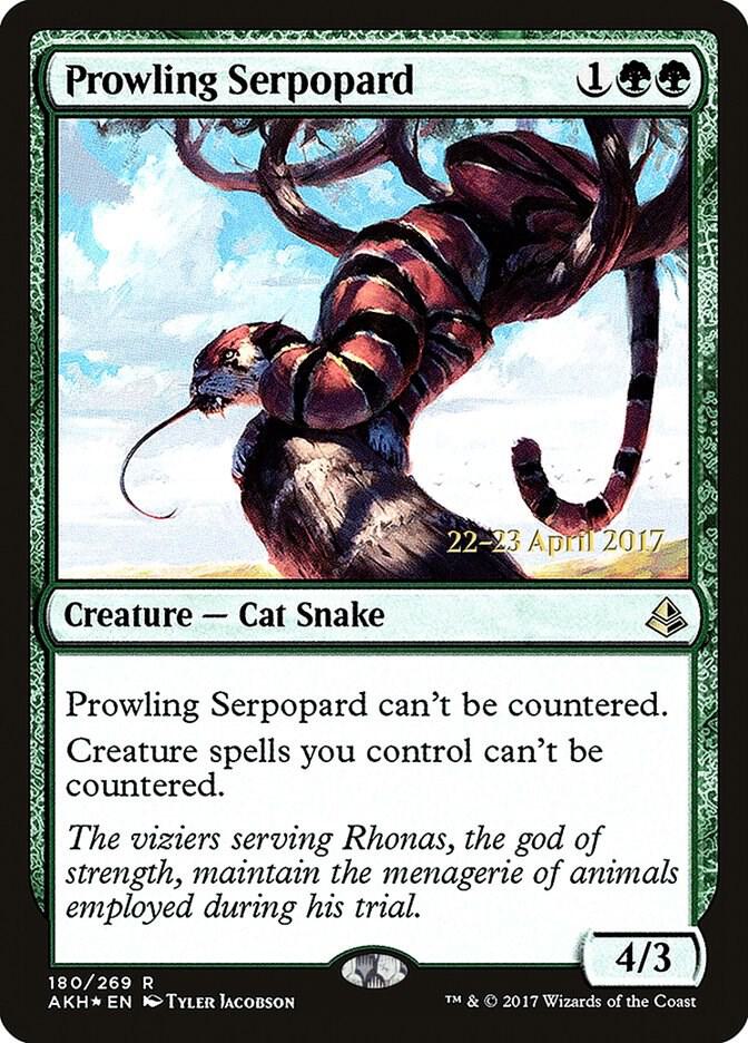 Prowling Serpopard 180 card from Prerelease Cards