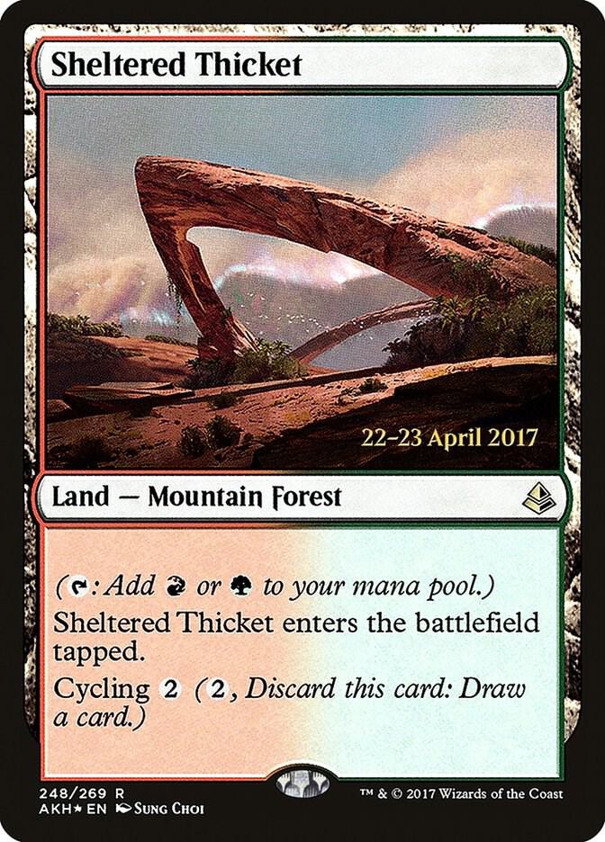Sheltered Thicket 248 card from Prerelease Cards