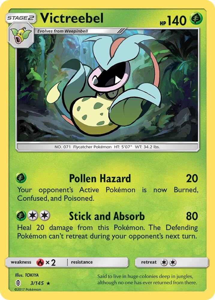 Victreebel 3/145 card from SM - Guardians Rising
