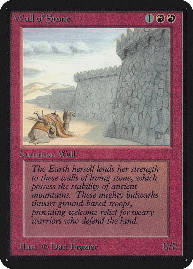 Wall of Stone card from Alpha Edition