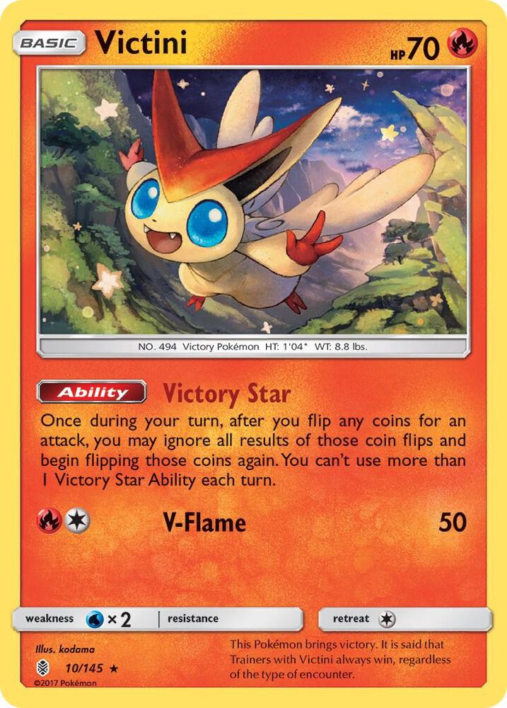Victini 10/145 card from SM - Guardians Rising