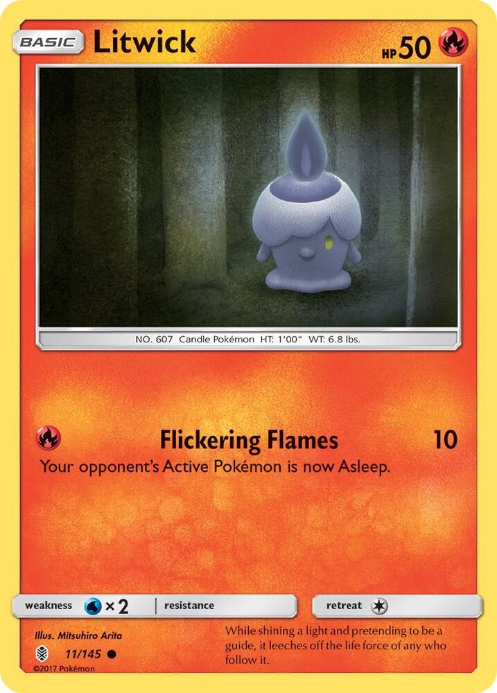 Litwick 11/145 card from SM - Guardians Rising