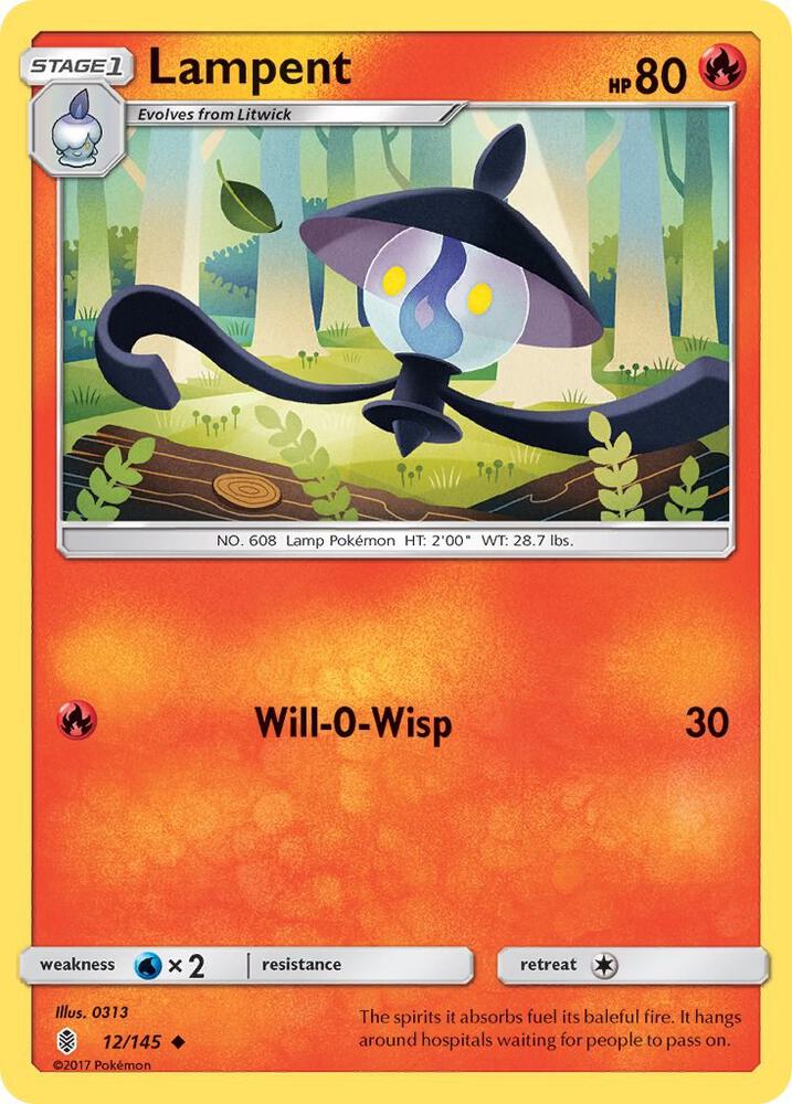 Lampent 12/145 card from SM - Guardians Rising