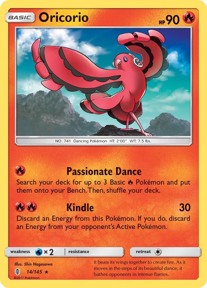 Oricorio (14) 14/145 card from SM - Guardians Rising