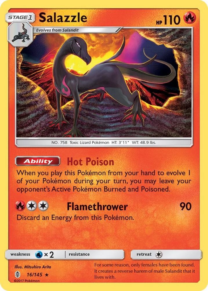 Salazzle 16/145 card from SM - Guardians Rising