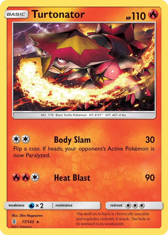 Turtonator 17/145 card from SM - Guardians Rising