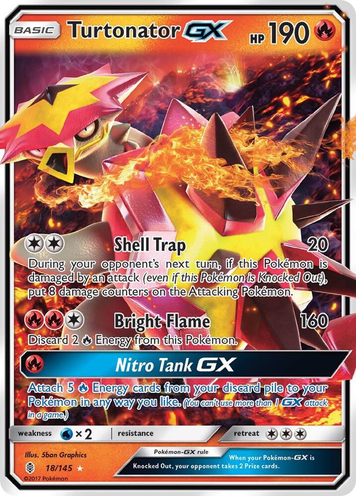Turtonator GX 18/145 card from SM - Guardians Rising