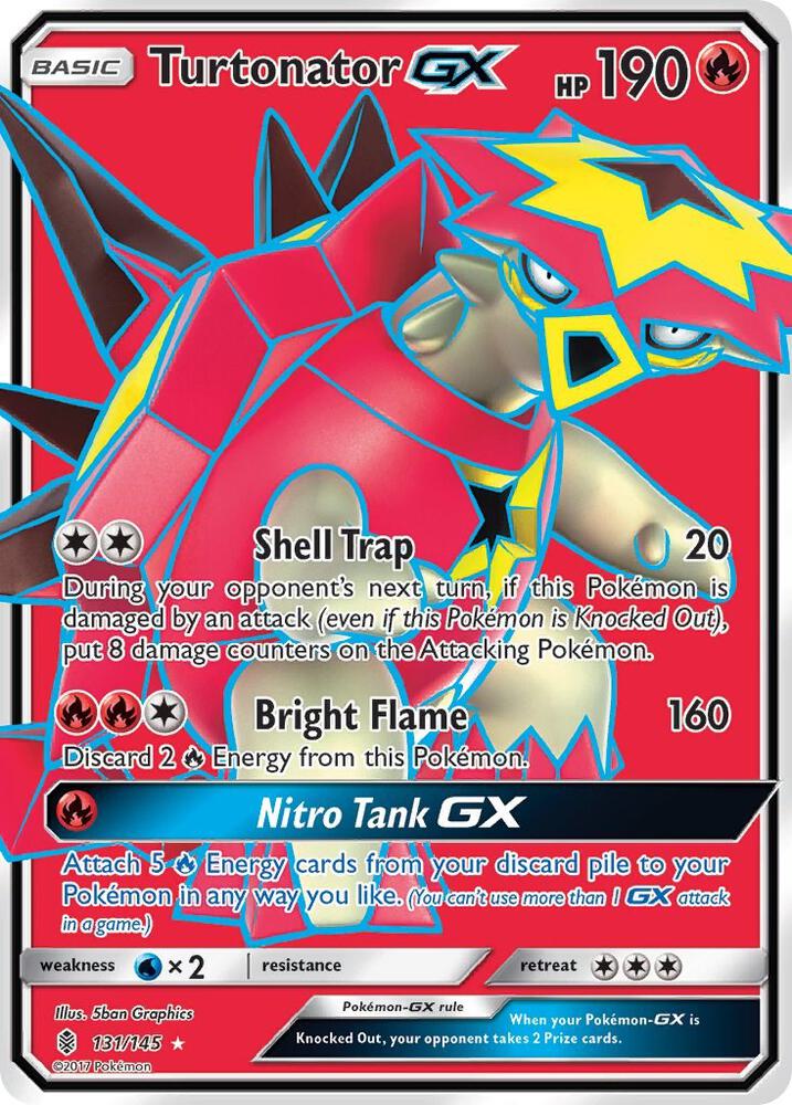 Turtonator GX (Full Art) 131/145 card from SM - Guardians Rising