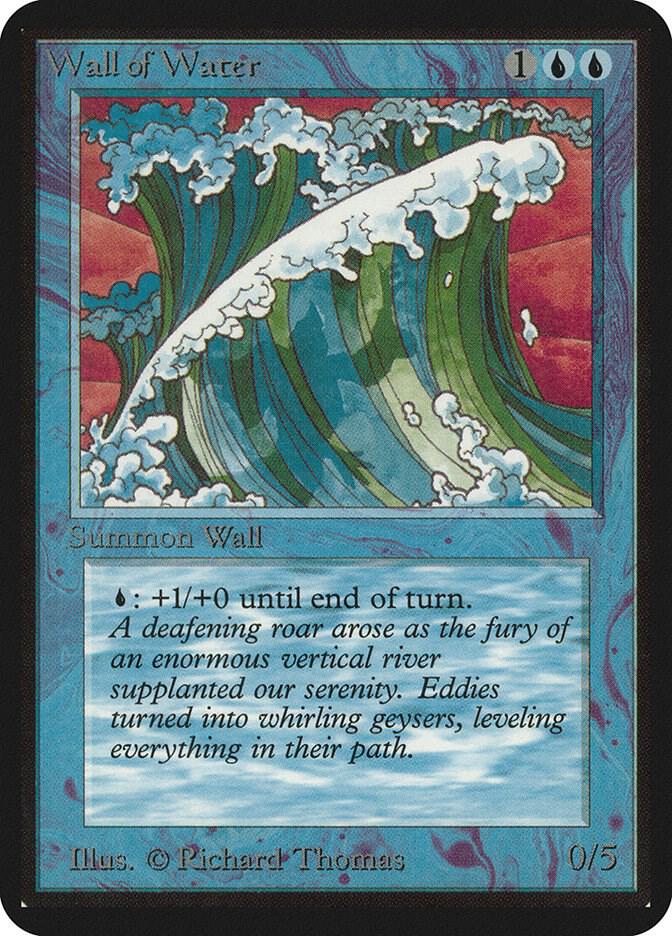 Wall of Water card from Alpha Edition