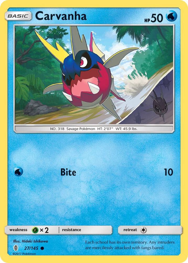 Carvanha 27/145 card from SM - Guardians Rising