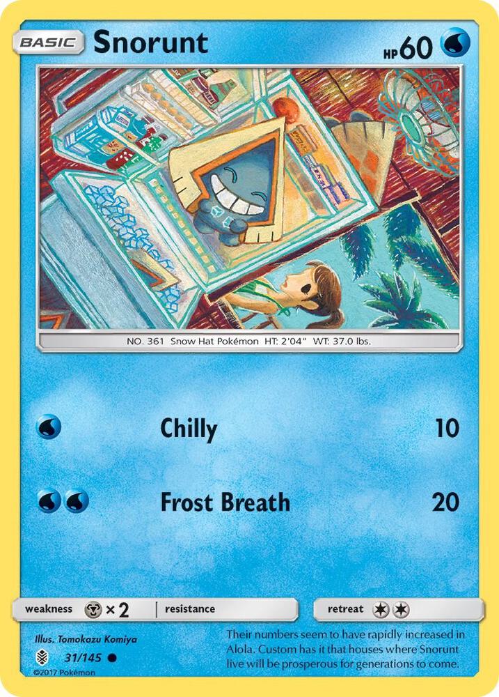 Snorunt 31/145 card from SM - Guardians Rising