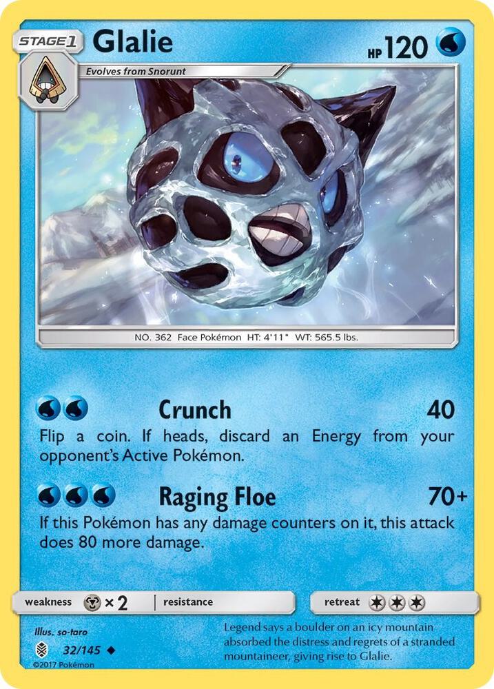 Glalie 32/145 card from SM - Guardians Rising