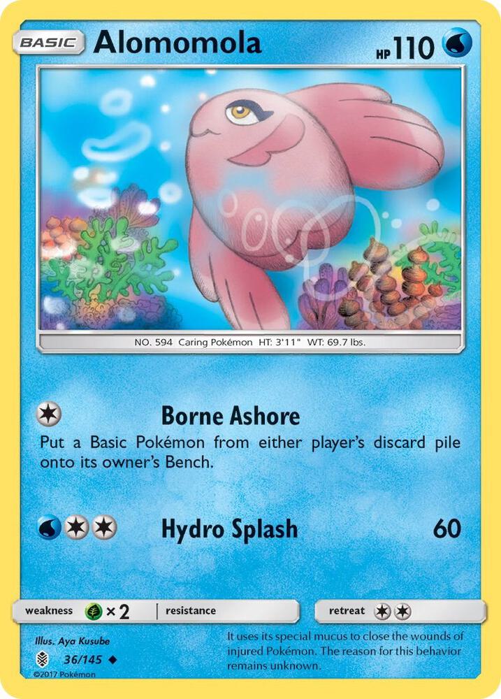 Alomomola 36/145 card from SM - Guardians Rising