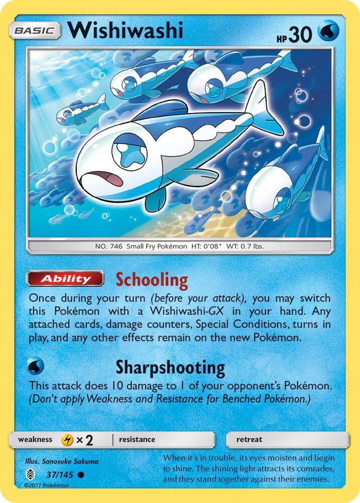 Wishiwashi 37/145 card from SM - Guardians Rising