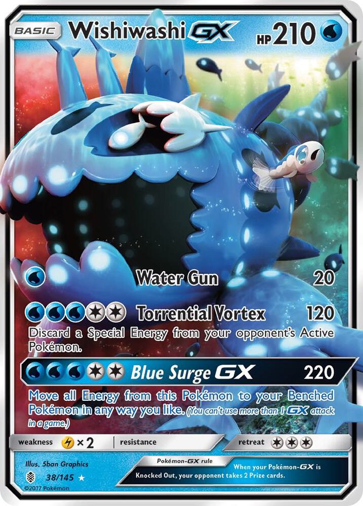 Wishiwashi GX 38/145 card from SM - Guardians Rising