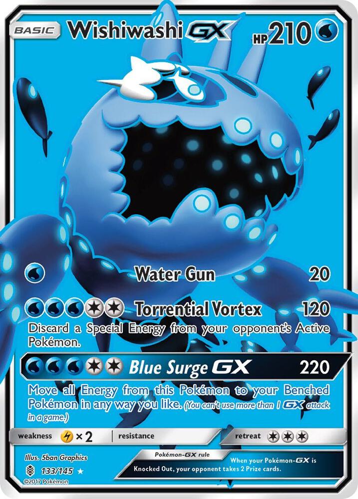 Wishiwashi GX (Full Art) 133/145 card from SM - Guardians Rising