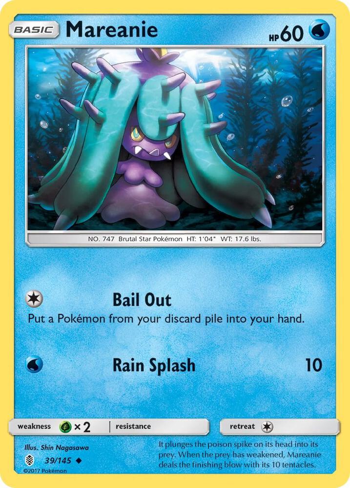 Mareanie 39/145 card from SM - Guardians Rising