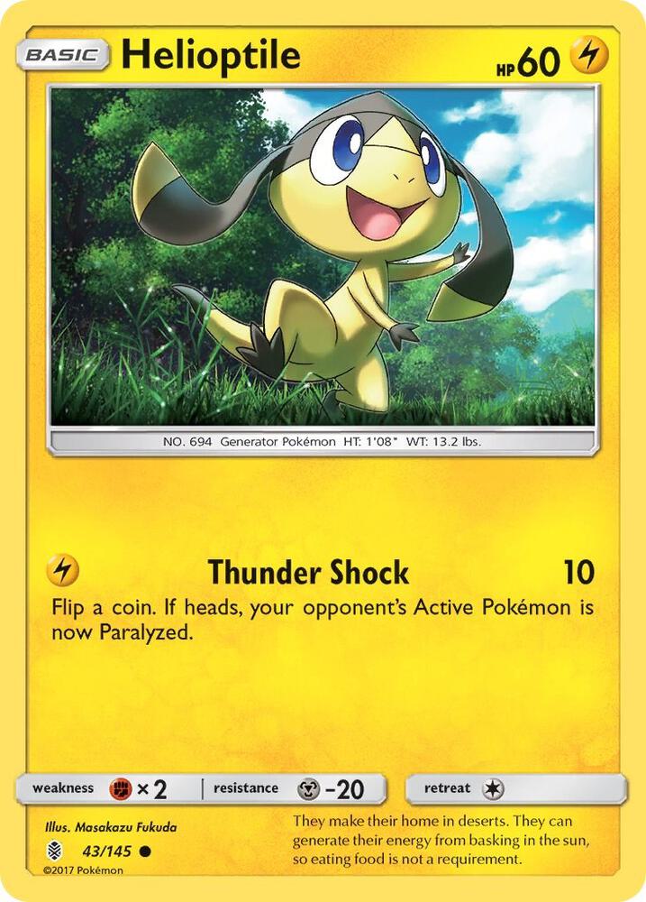 Helioptile 43/145 card from SM - Guardians Rising