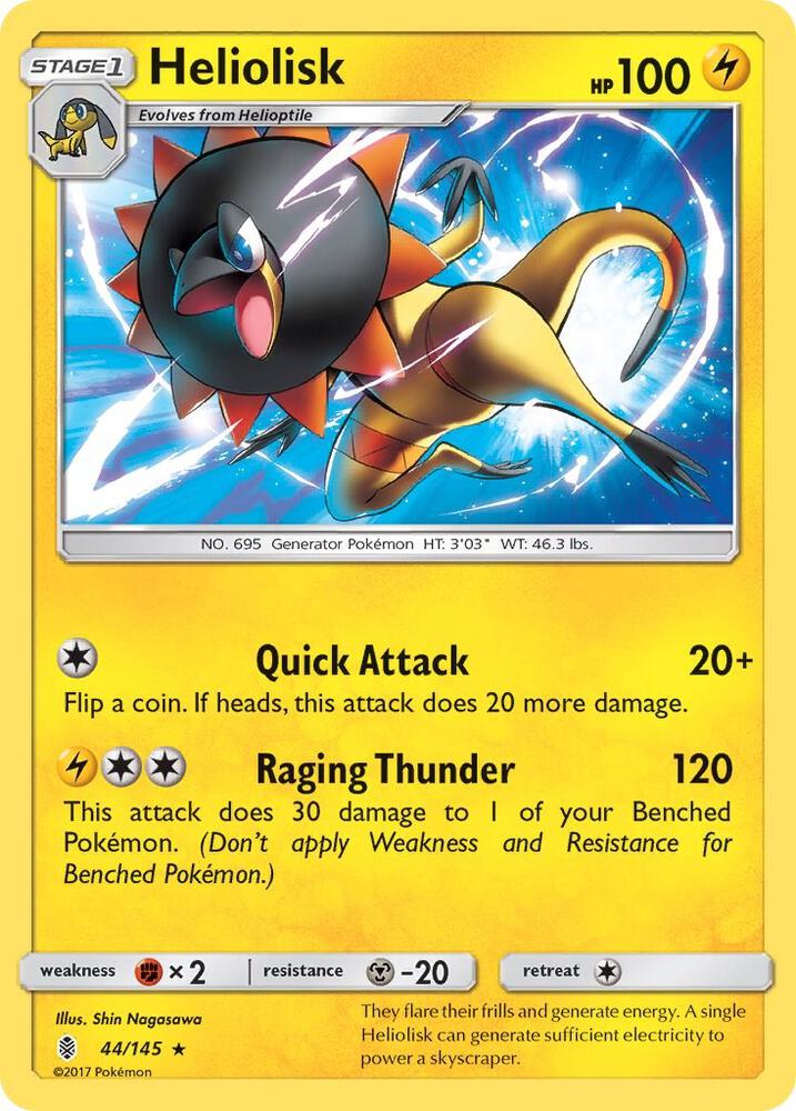 Heliolisk 44/145 card from SM - Guardians Rising