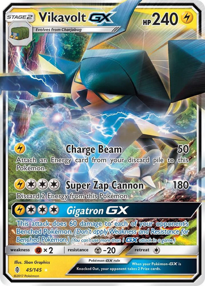 Vikavolt GX 45/145 card from SM - Guardians Rising