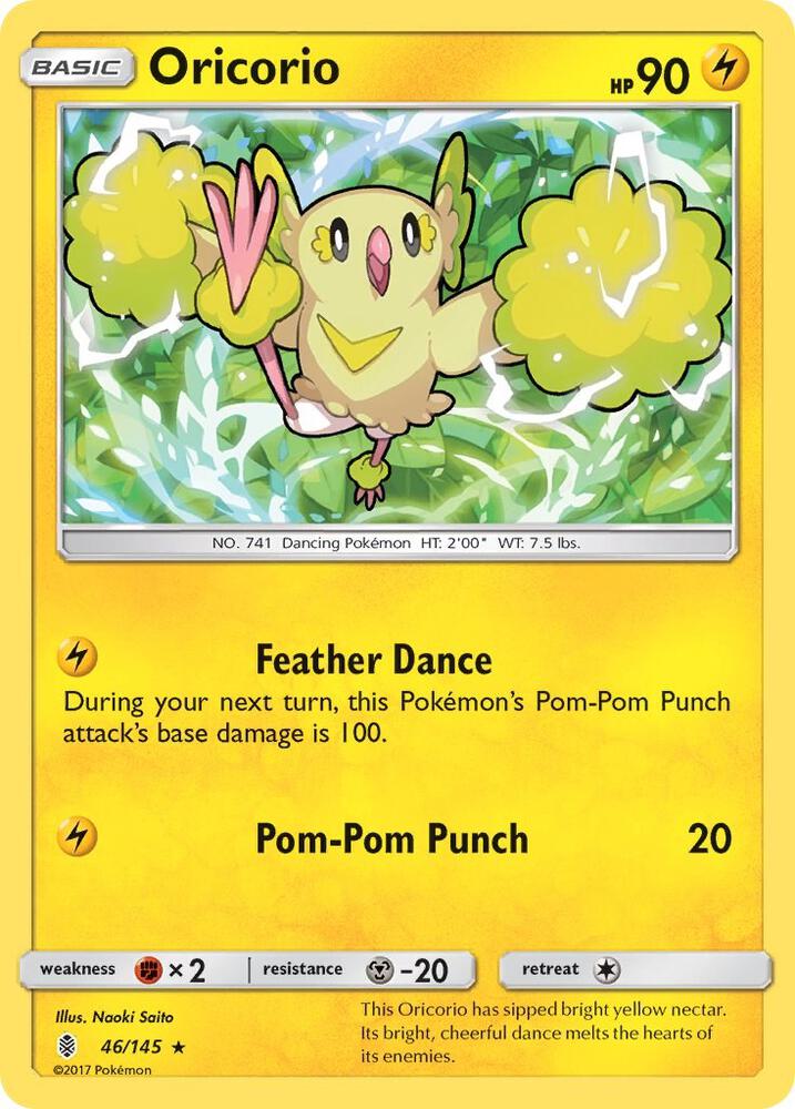 Oricorio (46) 46/145 card from SM - Guardians Rising