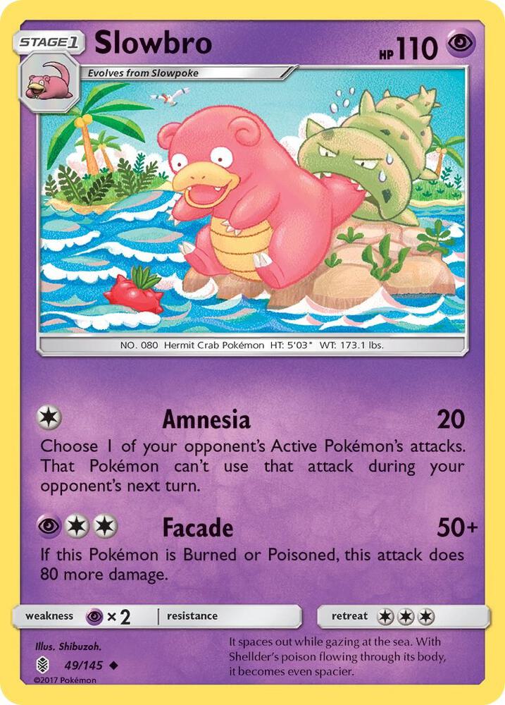 Slowbro 49/145 card from SM - Guardians Rising