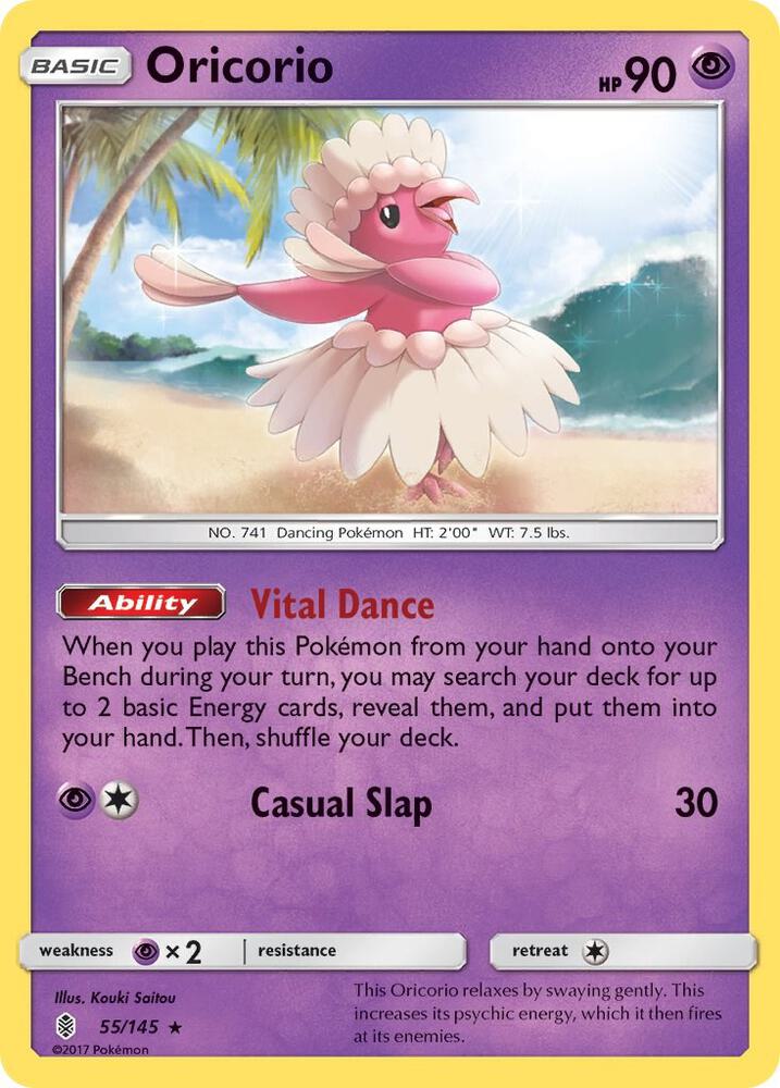 Oricorio (55) 55/145 card from SM - Guardians Rising