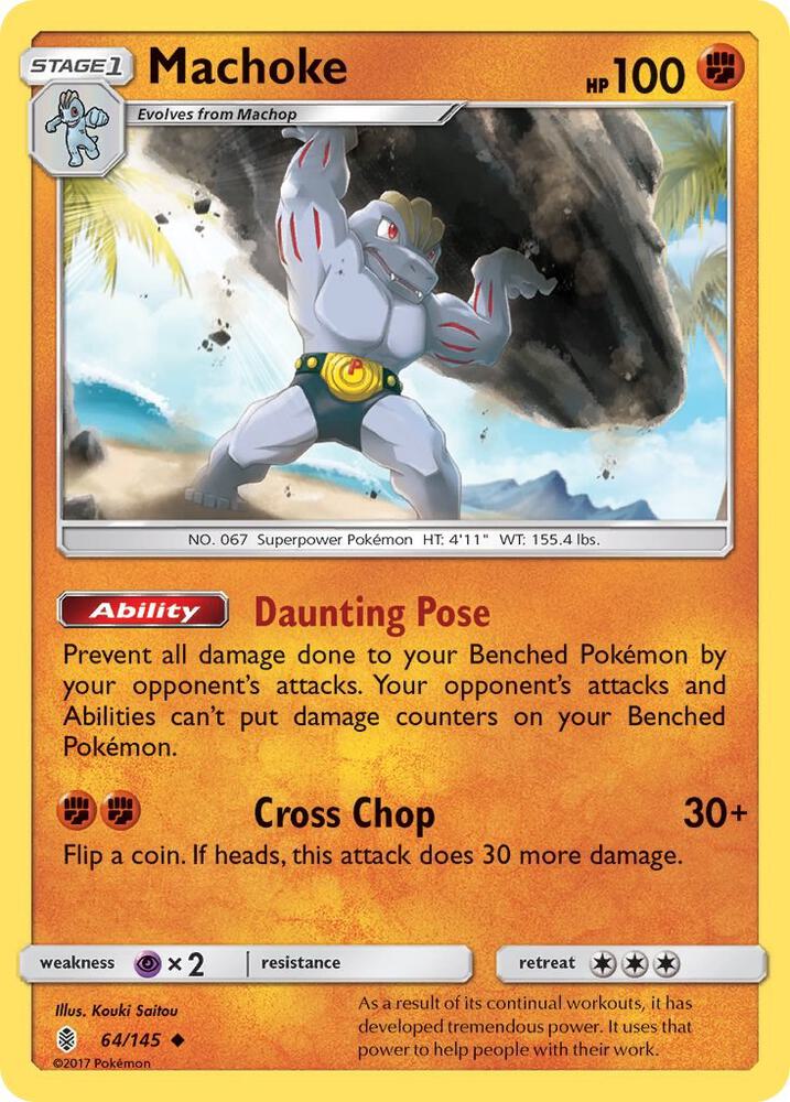Machoke 64/145 card from SM - Guardians Rising